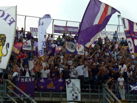 Settore Ospiti Stadio A. Azzurri d'Italia Bergamo, in alto il nostro striscione 23.09.2013
